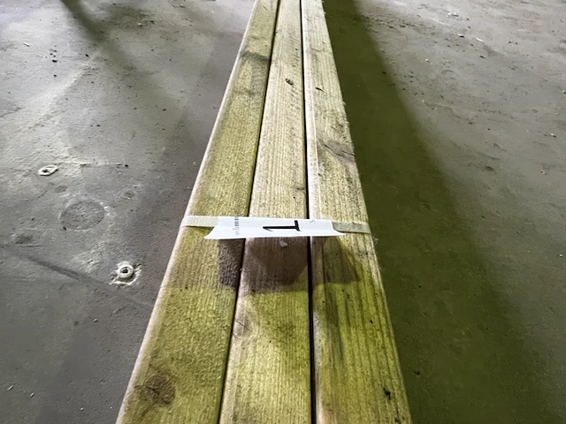 Lot van 6 houten balken - afbeelding 2 van  4