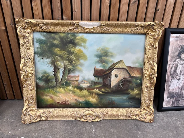 Lot van 6 schilderijen - afbeelding 3 van  9