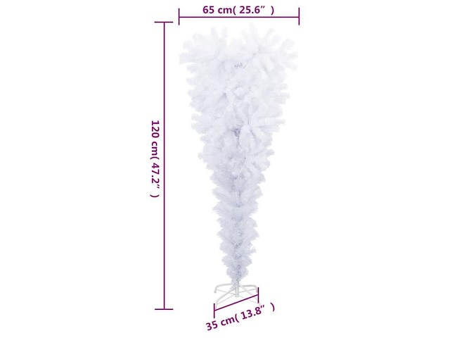 Lot van 6 witte kerstbomen - afbeelding 7 van  9