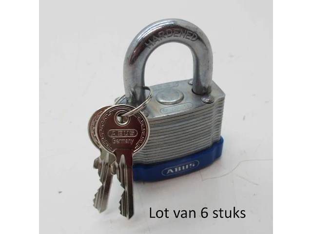 Lot van 6x gelammineerd hangslot abus 41/50 2" - afbeelding 1 van  1