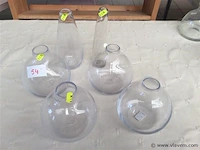 Lot vazen glas 6stuks - afbeelding 1 van  3