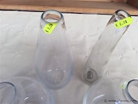 Lot vazen glas 6stuks - afbeelding 3 van  3