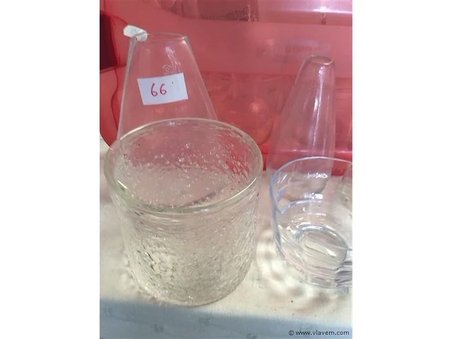 Lot vazen glas 6stuks - afbeelding 3 van  4