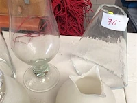 Lot vazen glas divers. 6stuks - afbeelding 3 van  3