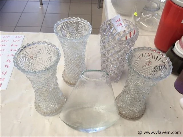 Lot vazen glas - afbeelding 1 van  2