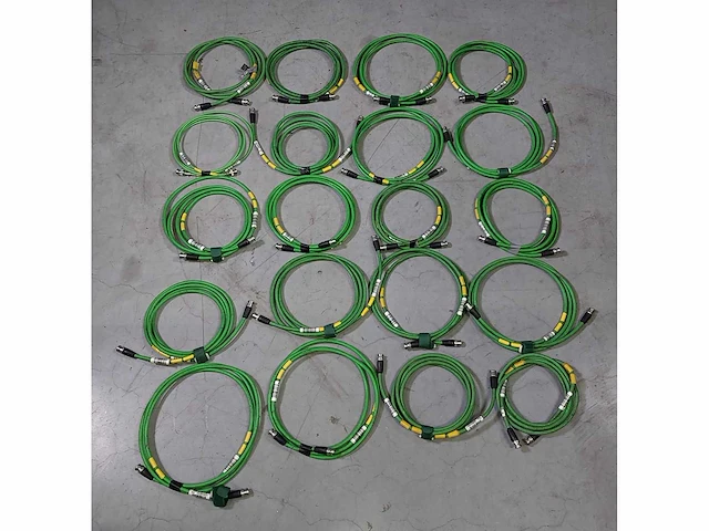 Lot video cable 20 x bnc hd-sdi 2mtr - green - afbeelding 1 van  3