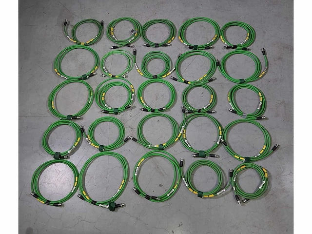 Lot video cable 25 x bnc hd-sdi 2mtr - green - afbeelding 1 van  3