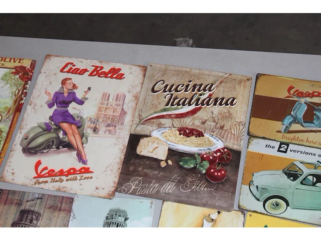 Lot vintage reclamebordjes - afbeelding 4 van  8