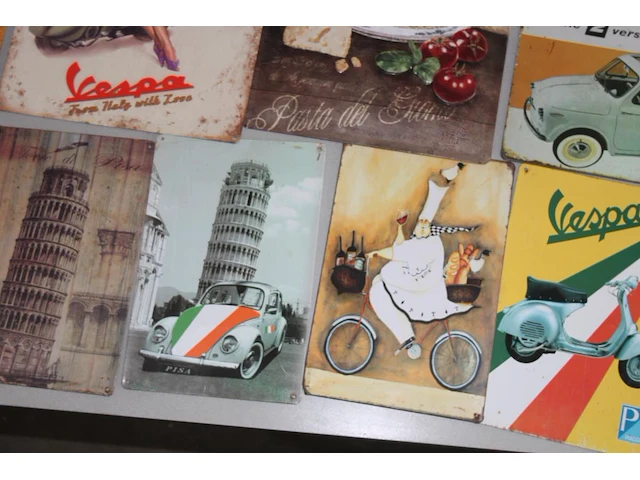 Lot vintage reclamebordjes - afbeelding 5 van  8