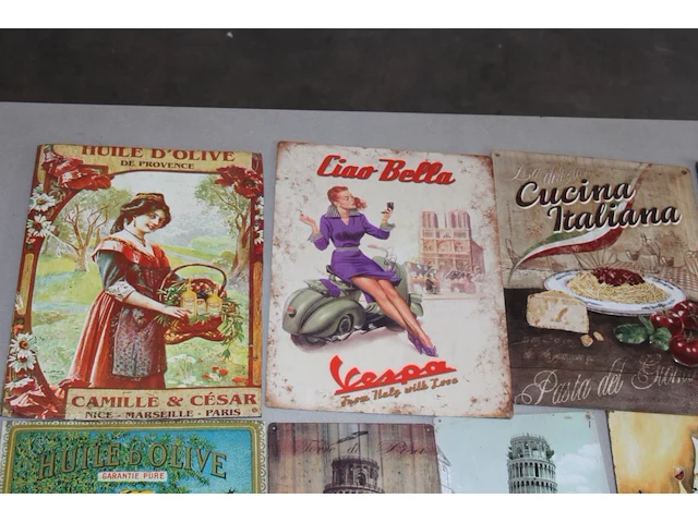 Lot vintage reclamebordjes - afbeelding 6 van  8