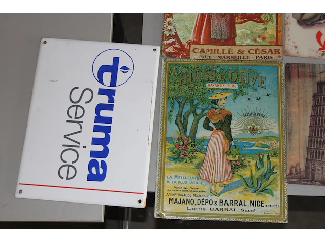 Lot vintage reclamebordjes - afbeelding 8 van  8