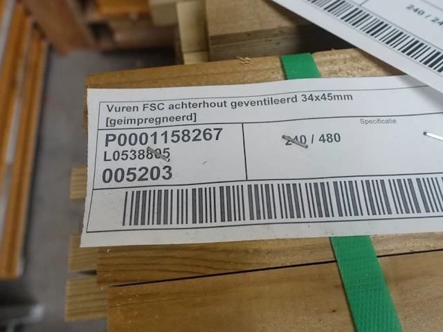 Lot vuren fsc achterhout geventileerd - afbeelding 3 van  4