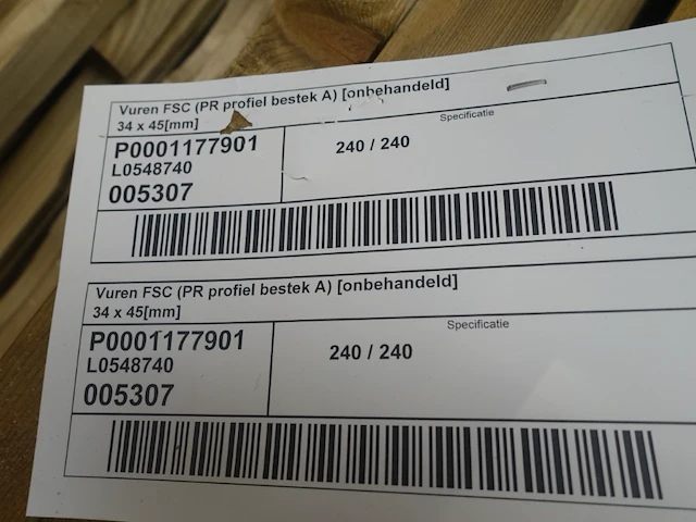 Lot vuren fsc achterhout geventileerd - afbeelding 4 van  4