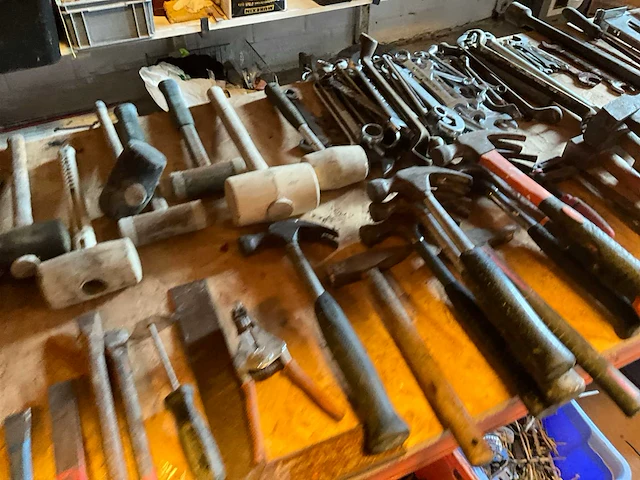 Lot werkgereedschappen inclusief rekken en inhoud - afbeelding 223 van  343