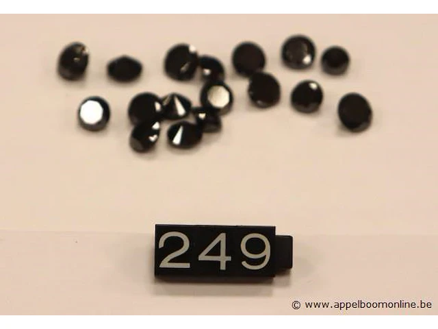 Lot zwarte diamandjes plm 25,9ct - afbeelding 1 van  3