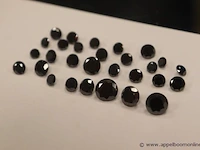 Lot zwarte diamandjes plm 47,69ct - afbeelding 3 van  3