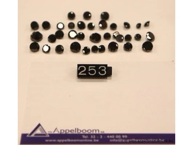 Lot zwarte diamandjes plm 53,29ct - afbeelding 1 van  4