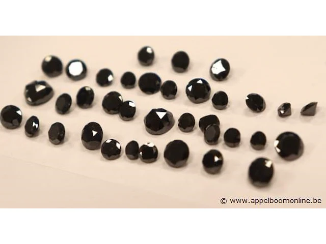Lot zwarte diamandjes plm 53,29ct - afbeelding 3 van  4
