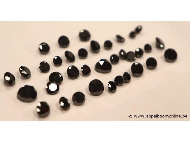 Lot zwarte diamandjes plm 53,29ct - afbeelding 4 van  4