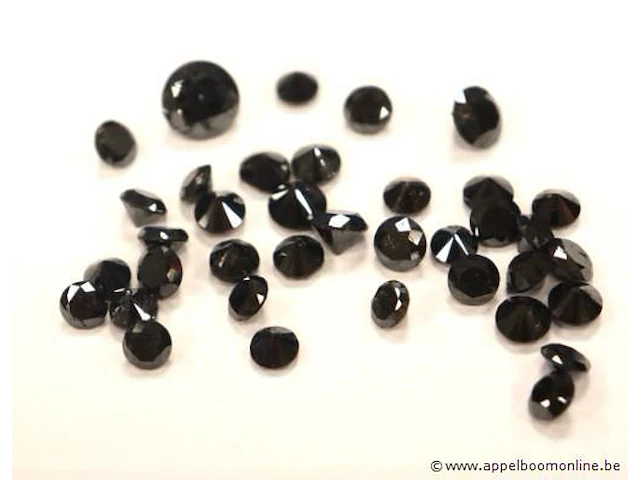 Lot zwarte diamandjes plm 58,84ctct - afbeelding 2 van  3