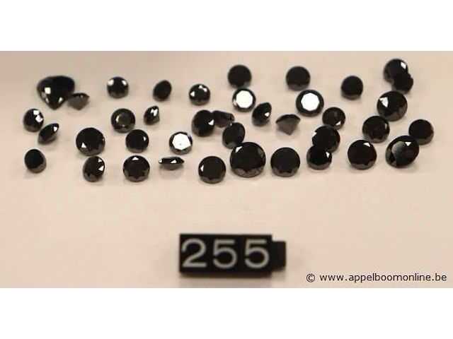 Lot zwarte diamandjes plm 59,14ct - afbeelding 1 van  3