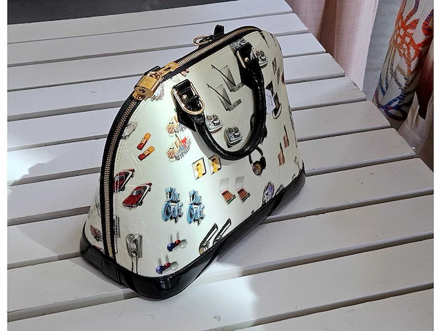 Louis-vuitton luxe-handtas 'alma pm stickers' (special edition) - afbeelding 3 van  10