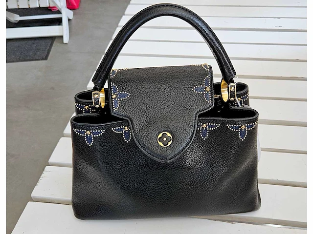 Louis-vuitton luxe-handtas 'capucine flower' (limited edition) - afbeelding 2 van  10