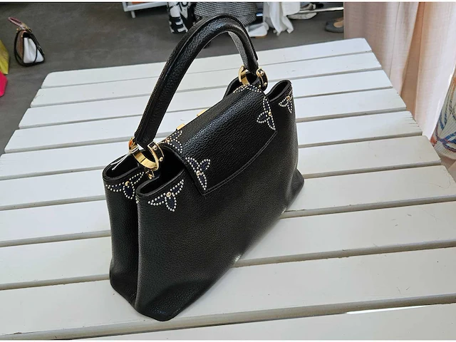 Louis-vuitton luxe-handtas 'capucine flower' (limited edition) - afbeelding 4 van  10