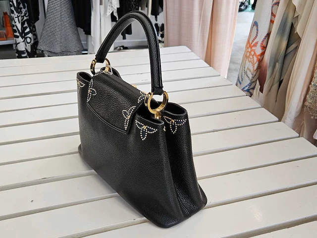 Louis-vuitton luxe-handtas 'capucine flower' (limited edition) - afbeelding 5 van  10