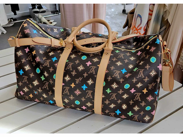 Louis-vuitton luxe-reistas 'keepall bandouliere 50' - afbeelding 10 van  15