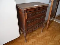 Louis xv ladenkast 3 laden, lichtkleurig houten kast 4 laden - afbeelding 3 van  7