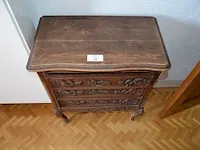 Louis xv ladenkast 3 laden, lichtkleurig houten kast 4 laden - afbeelding 4 van  7