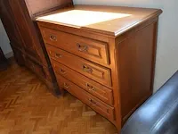 Louis xv ladenkast 3 laden, lichtkleurig houten kast 4 laden - afbeelding 7 van  7