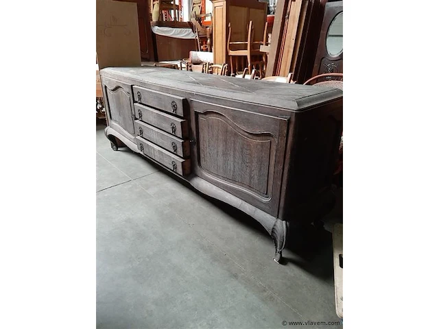 Louis xv stijl dressoir kast eik - afbeelding 1 van  1