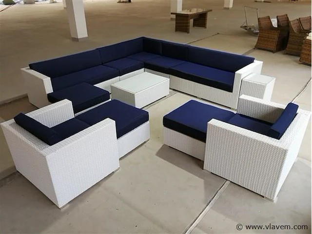 Loungeset havana | 12-delig | wicker | wit - afbeelding 1 van  2