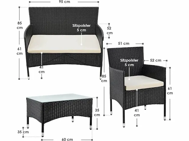 Loungeset tuinset - afbeelding 4 van  7