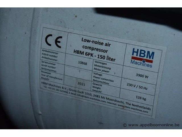 Low-noise compressor hbm, 6pk - 150 liter, bj 2021 - afbeelding 2 van  2