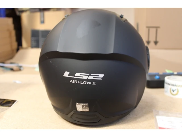 Ls2, jet airflow ii solid mat zwarte motorhelm - afbeelding 4 van  13