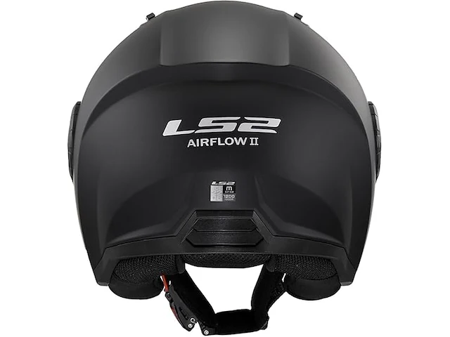 Ls2, jet airflow ii solid mat zwarte motorhelm - afbeelding 7 van  13