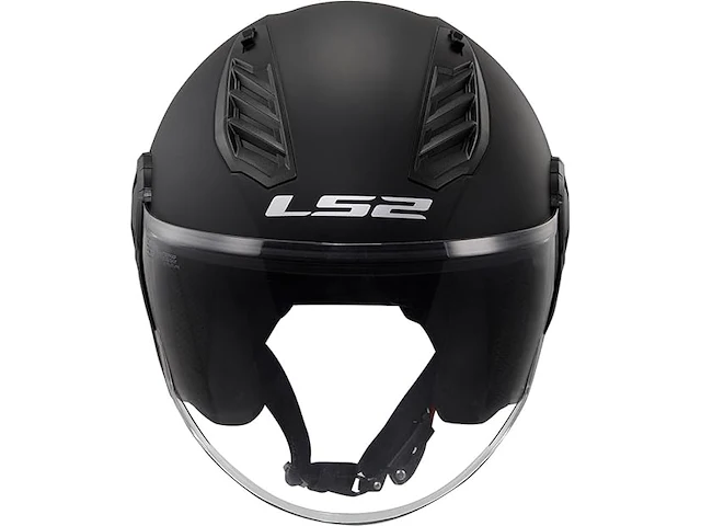 Ls2, jet airflow ii solid mat zwarte motorhelm - afbeelding 8 van  13