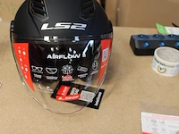 Ls2, jet airflow ii solid mat zwarte motorhelm - afbeelding 10 van  13