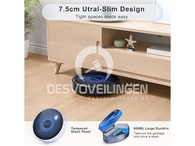 Lubluelu robotstofzuiger 2700 pa - afbeelding 2 van  3