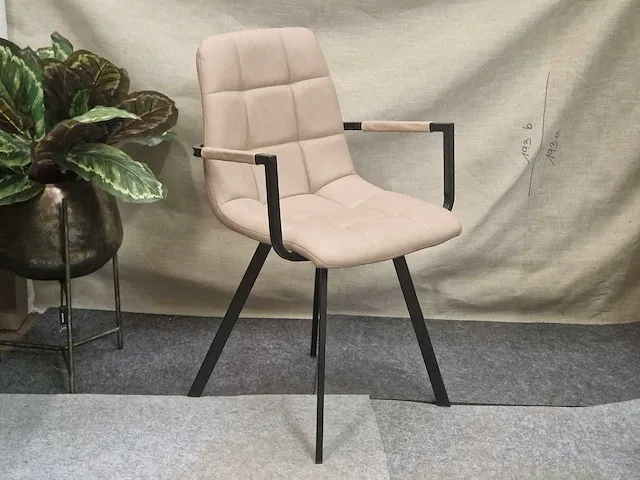 Lucca beige pu - dining chairs (2x) - afbeelding 1 van  5
