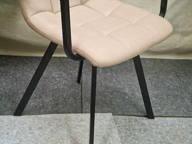 Lucca beige pu - dining chairs (2x) - afbeelding 2 van  5