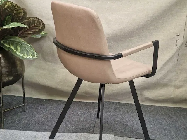 Lucca beige pu - dining chairs (2x) - afbeelding 4 van  5