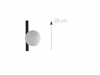 Luce design enoire wandlamp e14 dimbaar zwart - afbeelding 2 van  2
