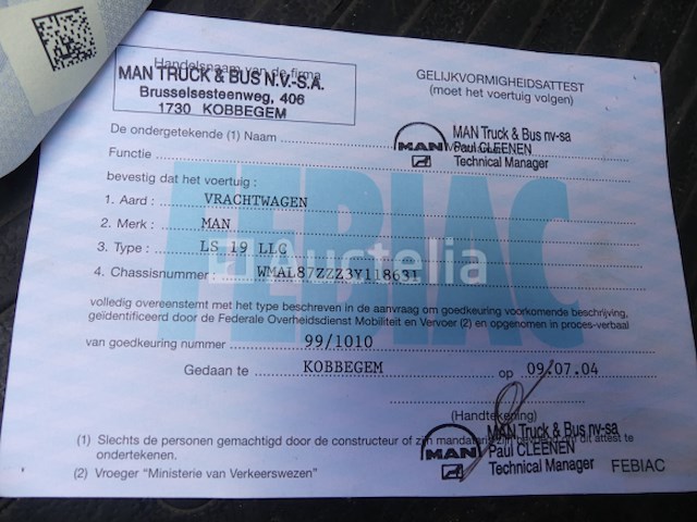 Luchtbrandweerwagen man ls19llc (2004-31.527 km-vin:wmal87zzz3y118631) - afbeelding 11 van  42