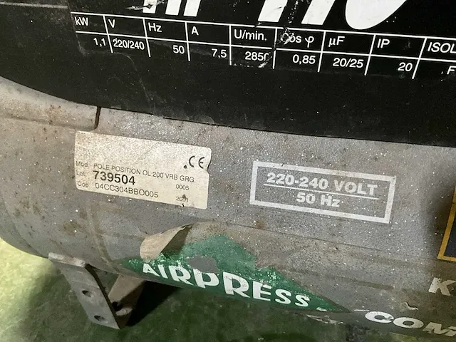 Luchtcompressor airpress pole position ol 200 vrb grg - afbeelding 4 van  5