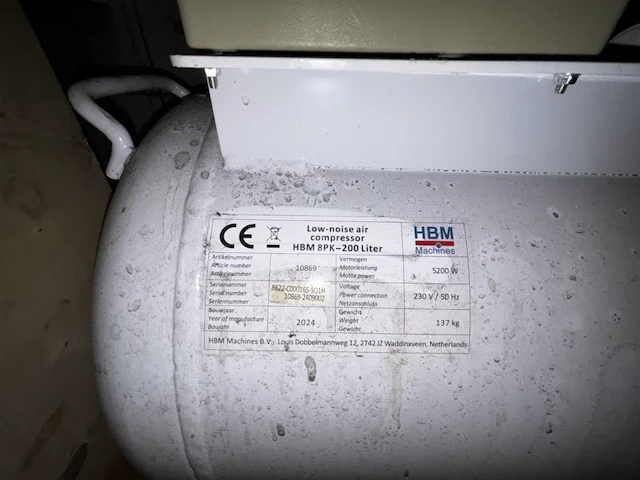 Luchtcompressor hbm low noise 8pk 200l - afbeelding 3 van  3
