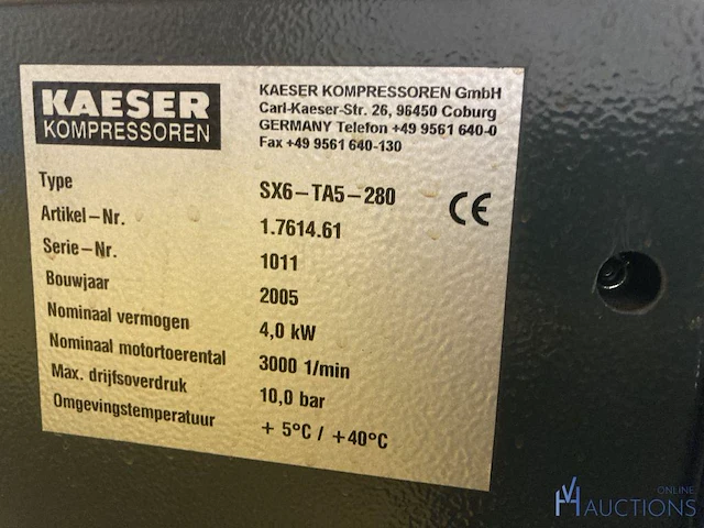 Luchtcompressor kaiser - afbeelding 3 van  8